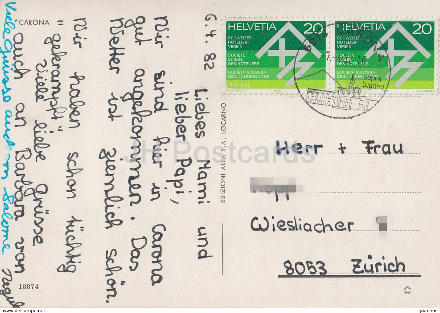 Carona - 1982 - Suisse - d'occasion