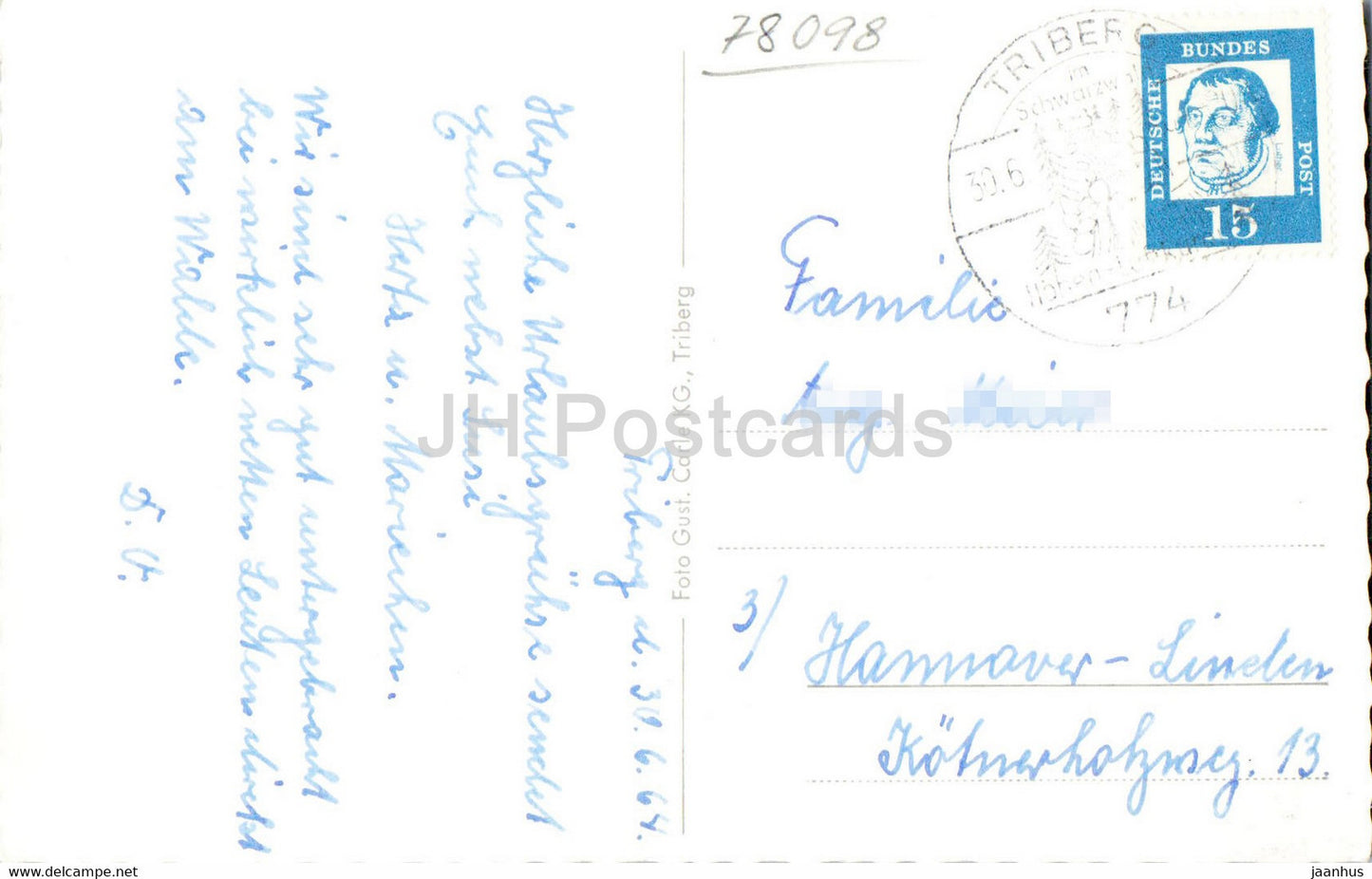 Grusse aus Triberg im Schwarzwald - Marktplatz - Schwimmbad - Wasserfalle - 1964 - Germany - used