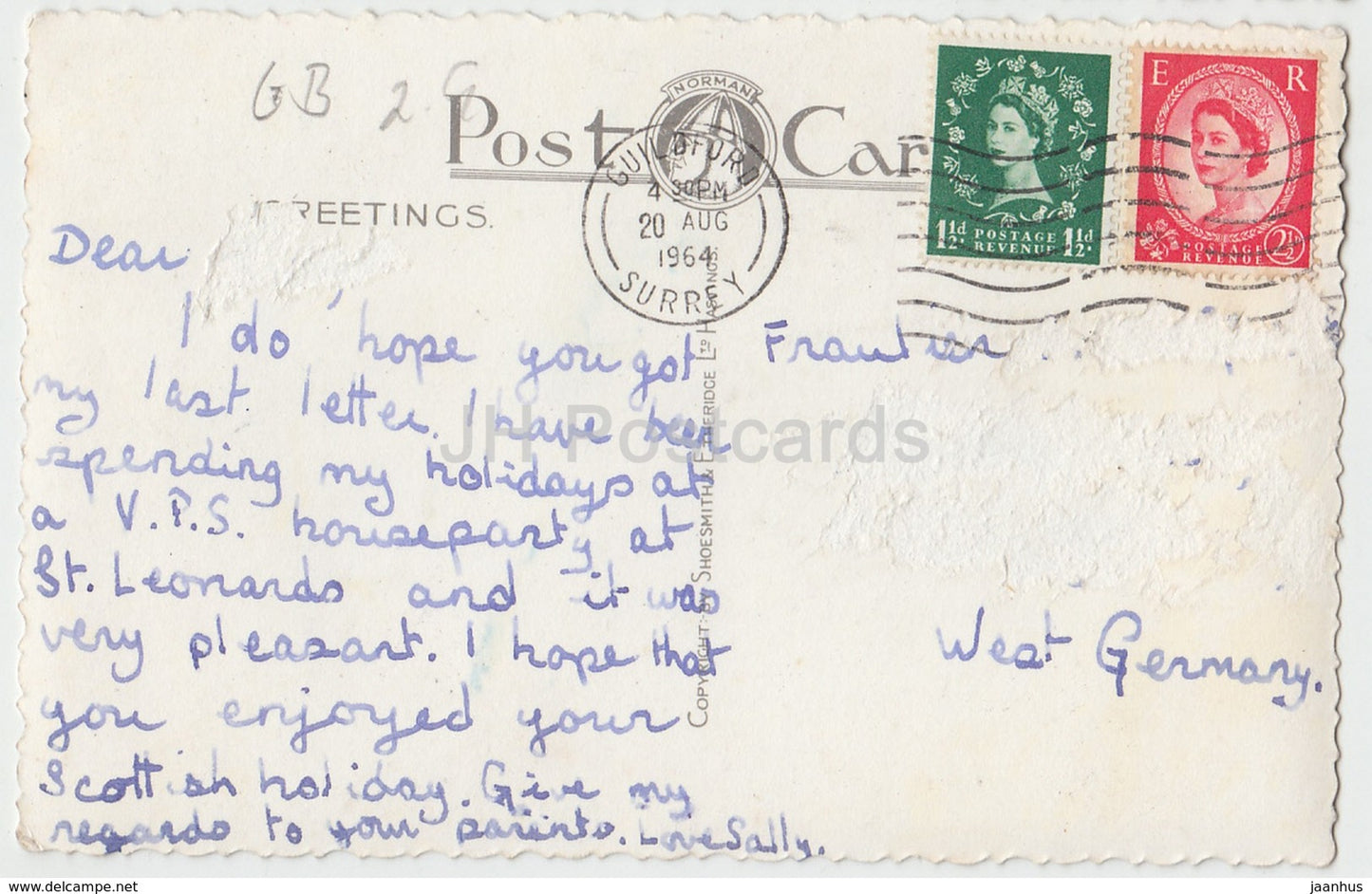 Sussex Beauty Spots - windmill - Old Bosham - multiview - 1964 - United Kingdom - England - used