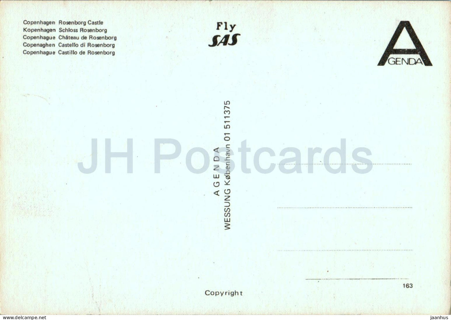 Copenhague - Kobenhavn - Château de Rosenborg - 163 - Danemark - inutilisé