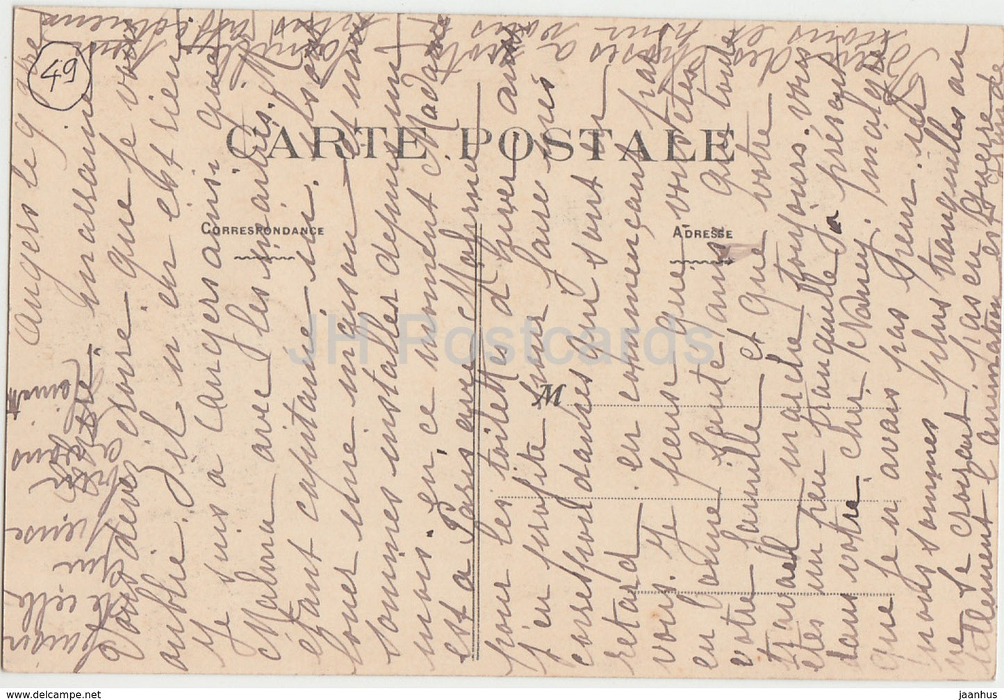 Angers - Les Douves du Chateau et le Passage du Pont-Levis - Schloss - 300 - alte Postkarte - Frankreich - gebraucht