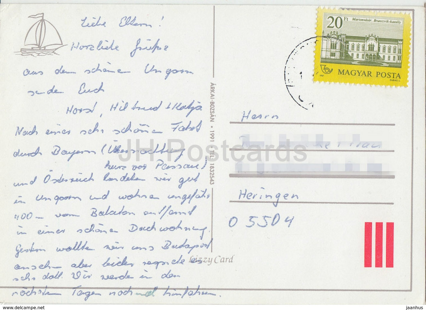 Balatonfenyves - Balaton - voilier - multiview - 1991 - Hongrie - d'occasion