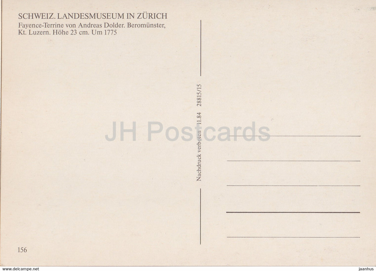 Fayence Terrine von Andreas Dolder - Switzerland - unused