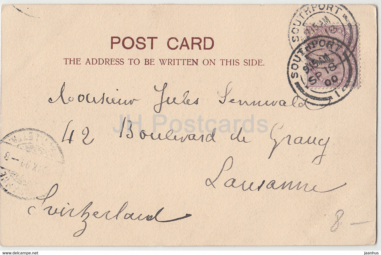 Liverpool - St George's Hall - L&N W Hotel - old postcard - 1900 - England - United Kingdom - used