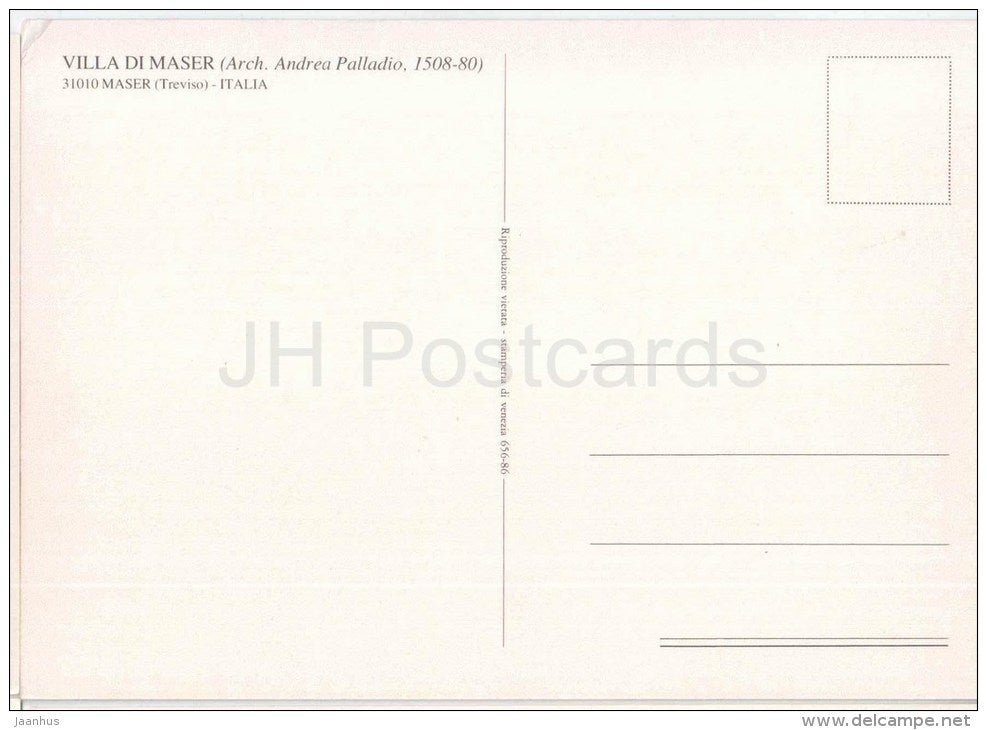 Villa di Maser - Vicenza - Veneto - 31010 - Italia - Italy - unused - JH Postcards