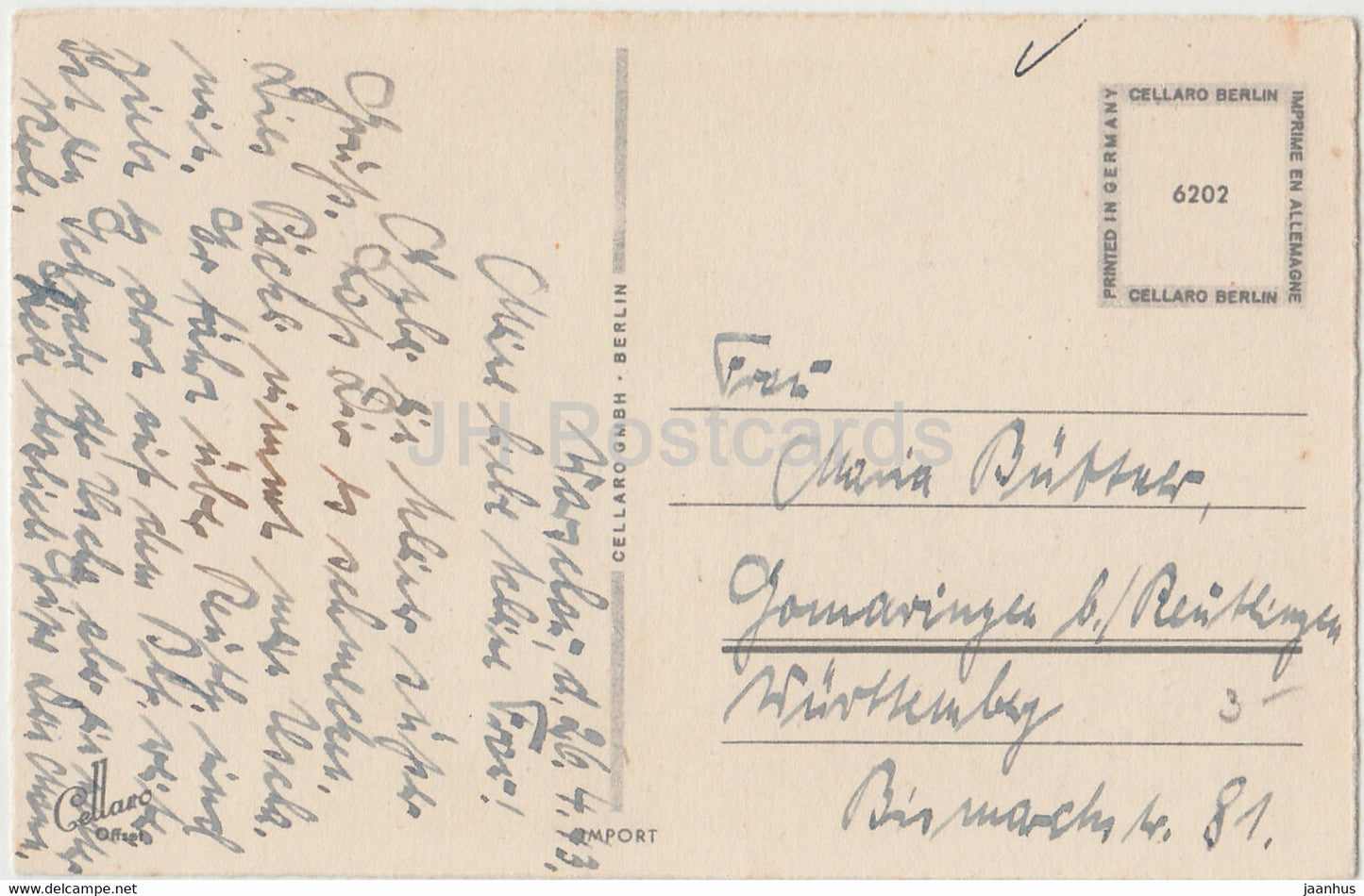 lilas - fleurs - Cellaro 6202 - carte postale ancienne - 1943 - Allemagne - utilisé