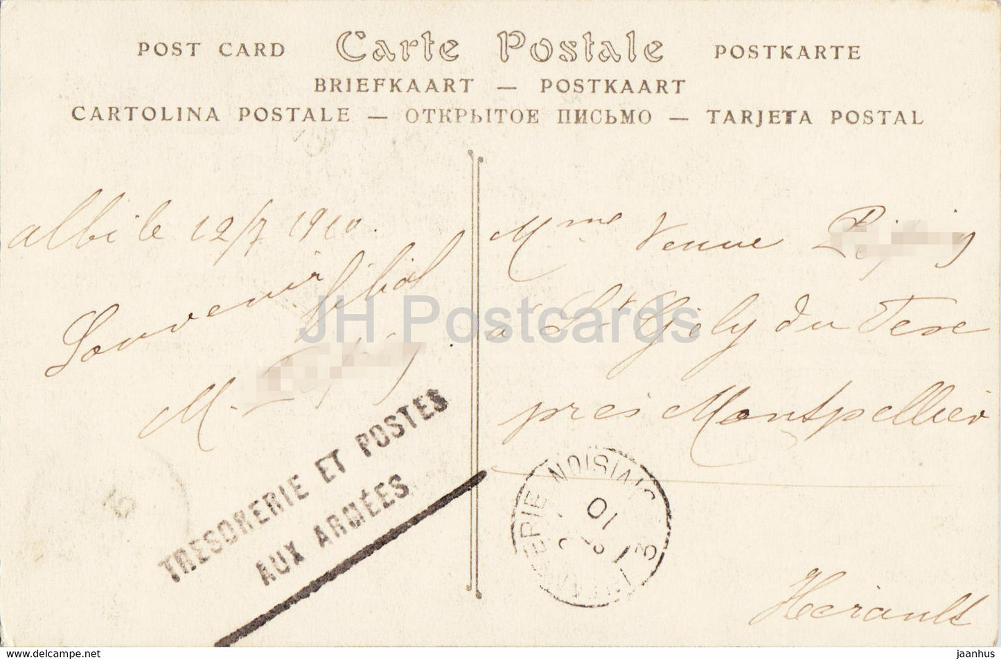 Albi - Bas Cote sud de la Cathedrale - cathedral - 10 - old postcard - 1910 - France - used