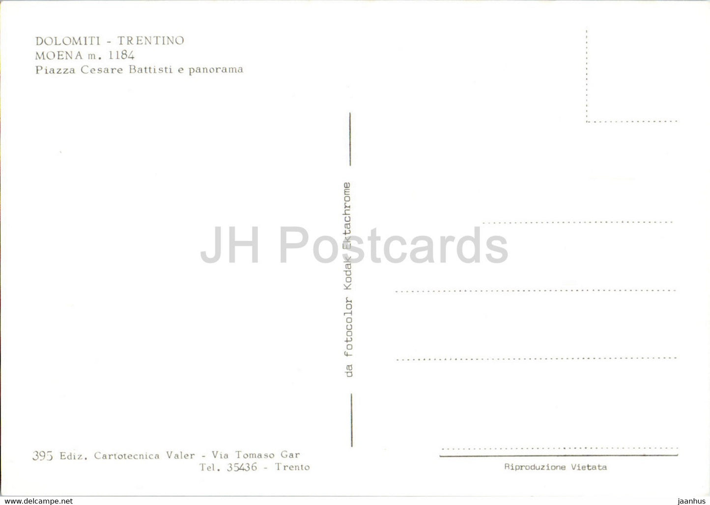 Moena 1184 m - Piazza Cesare Battisti e Panorama - Dolomiti - Trentino - Italien - unbenutzt