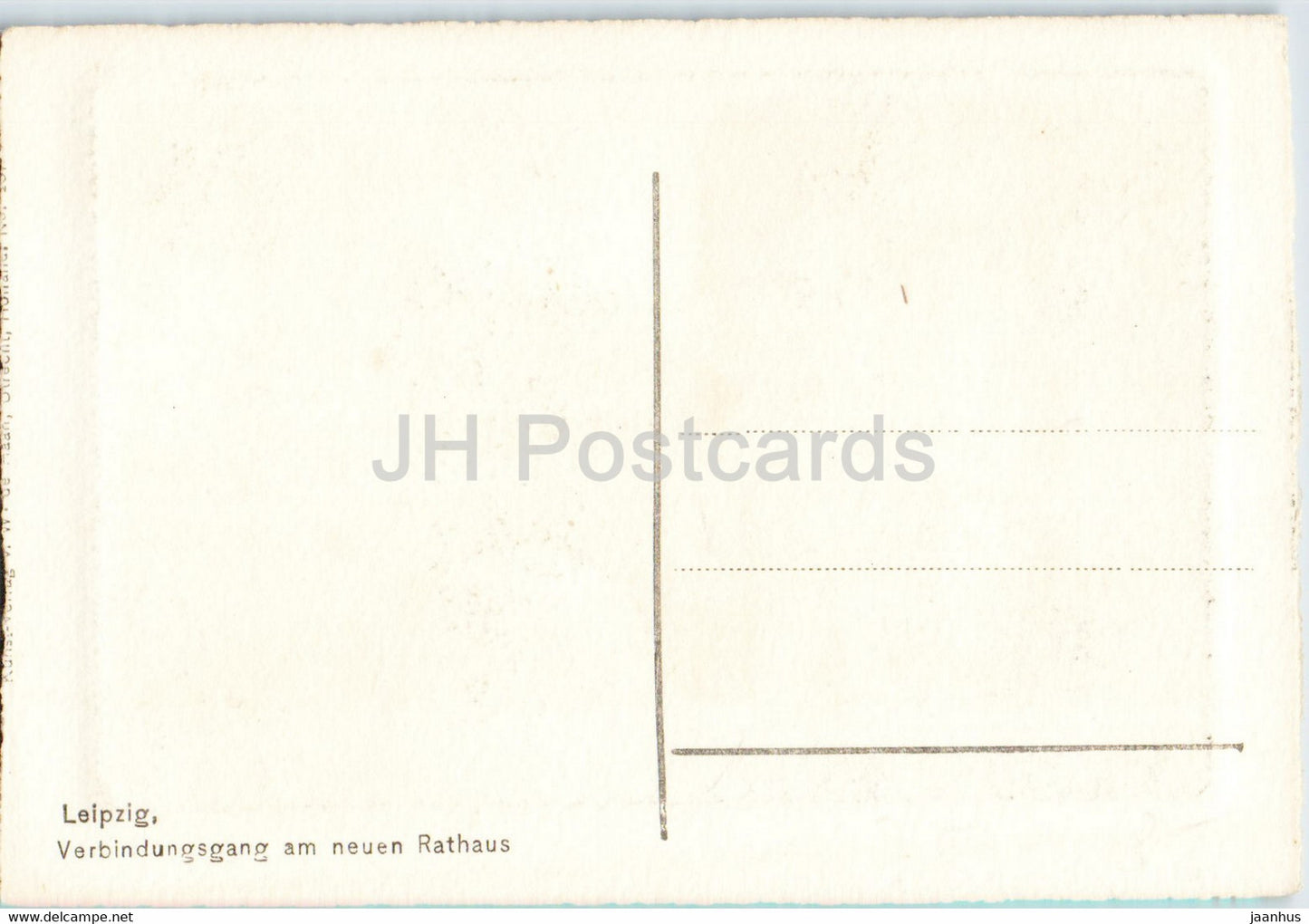 Leipzig - Verbindungsgang am neuen Rathaus - illustration - old postcard - Germany - unused