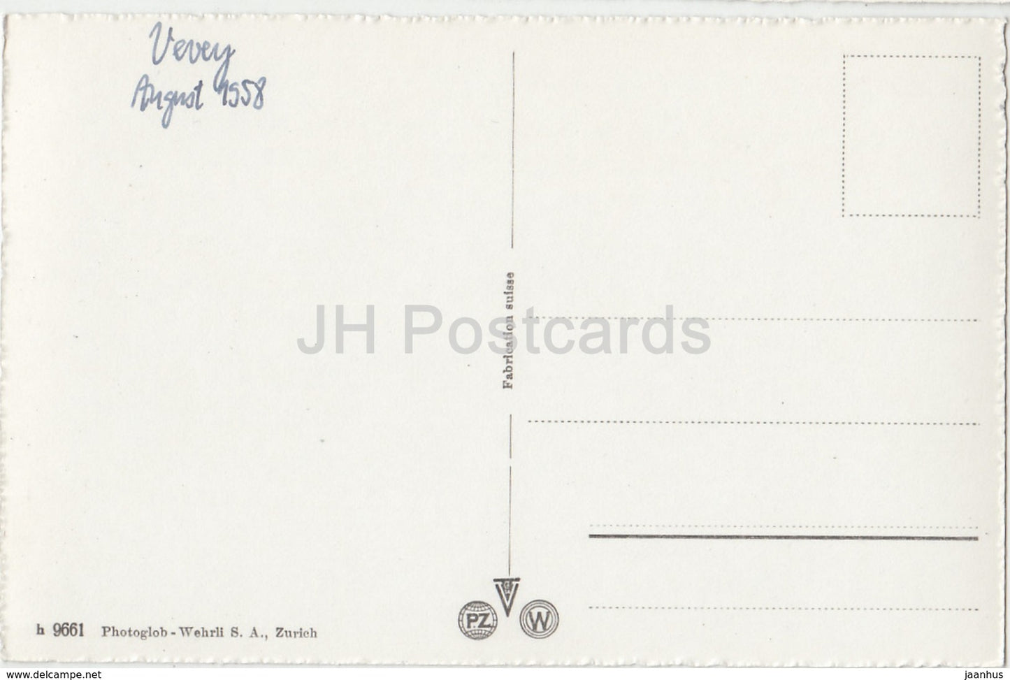 Vevey - Le Quai et les Alpes - 9661 - Suisse - 1958 - occasion