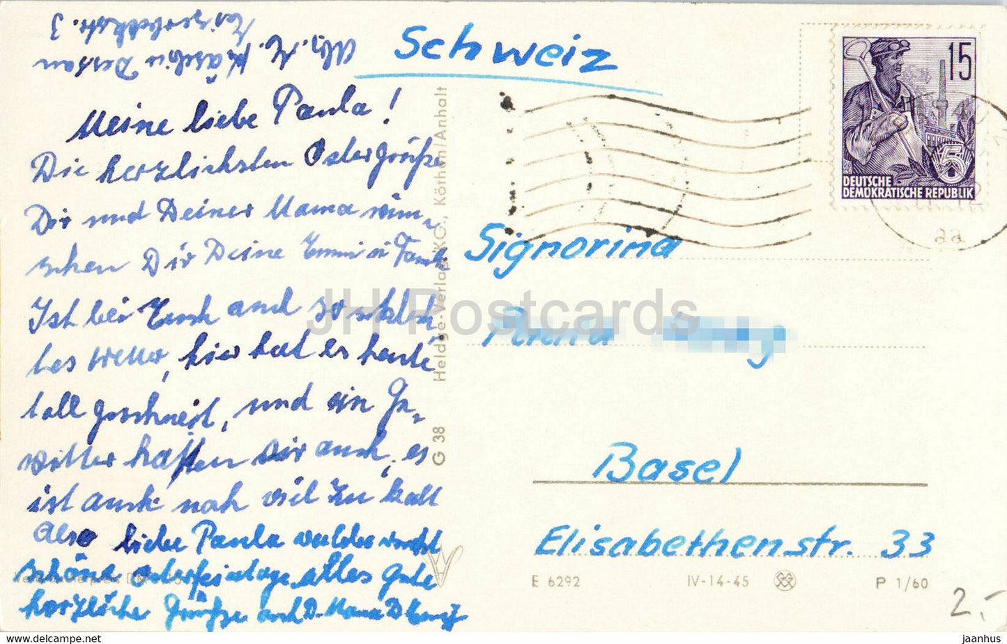 Dessau - Landestheater - Staatle Museum Mosigkau - Wilhelm Pieck Strasse - theatre - museum - Germany DDR - used