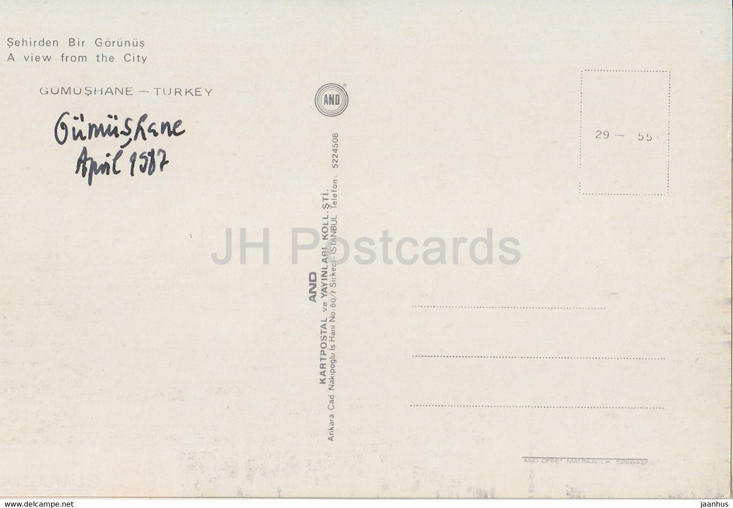 Gumushane - A view from the City - 1987 - Turkey - used