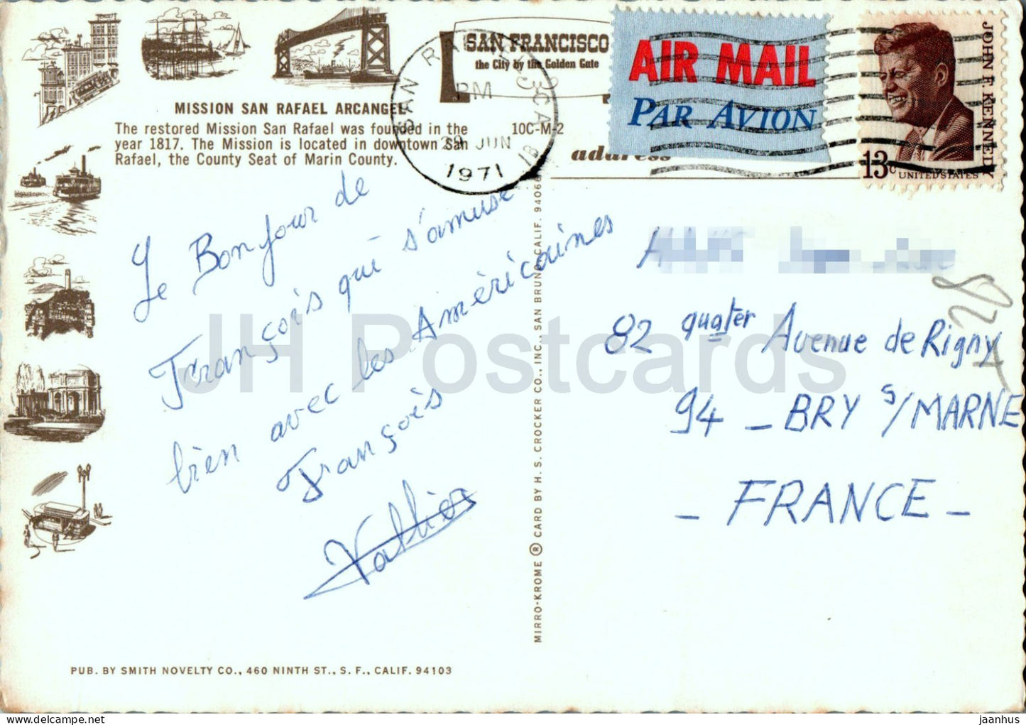 Mission San Rafael Arcangel - église - 1971 - États-Unis - utilisé