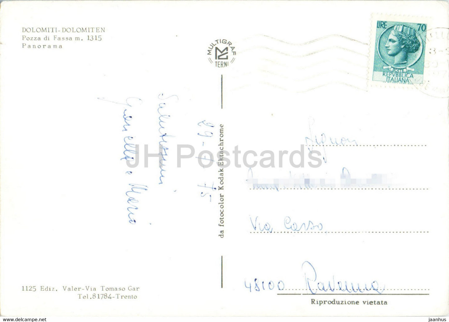 Pozza di Fassa - Panorama - 1975 - Italy - used