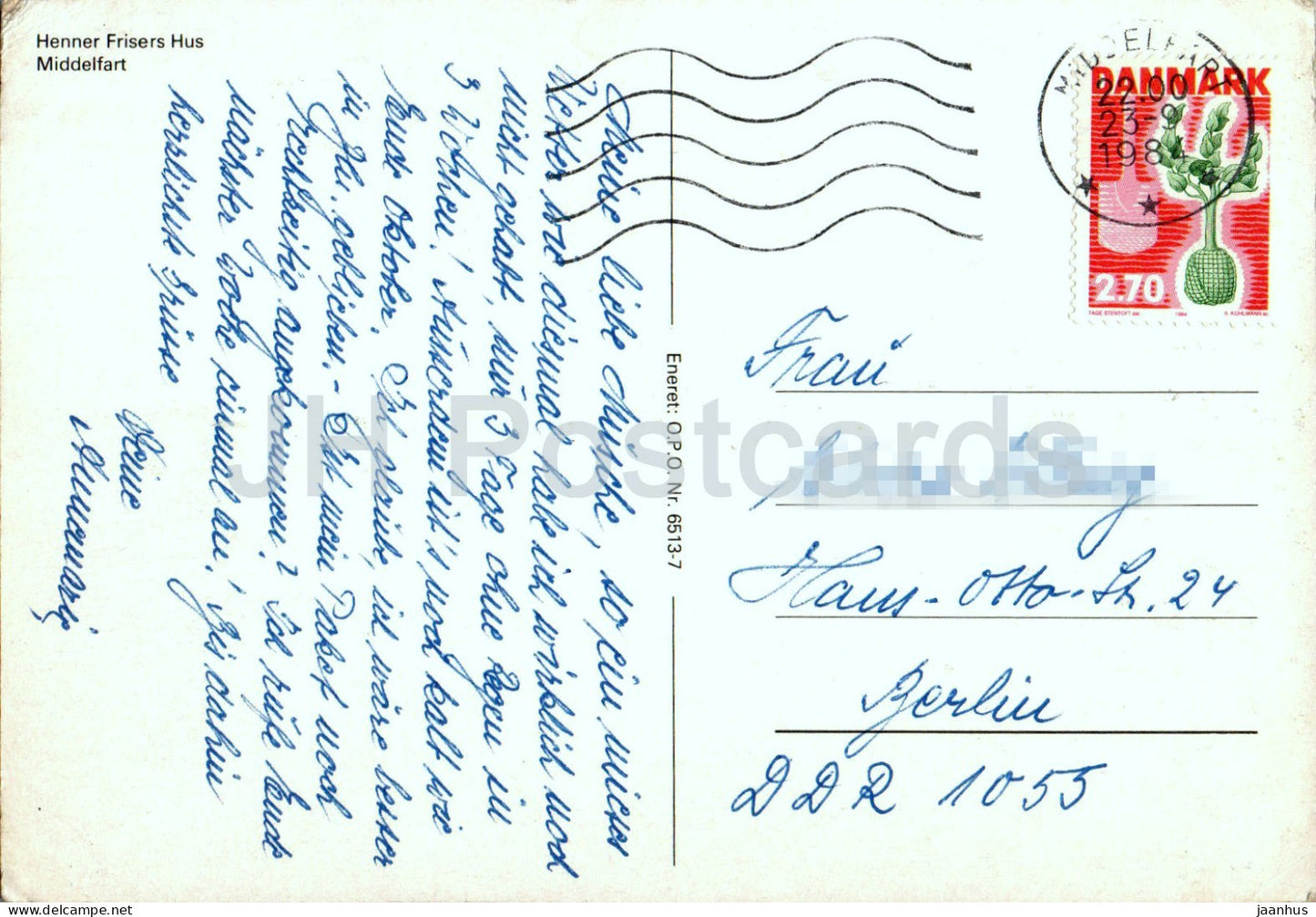 Middelfart - Henner Frisers Hus - 6513-7 - 1984 - Danemark - d'occasion