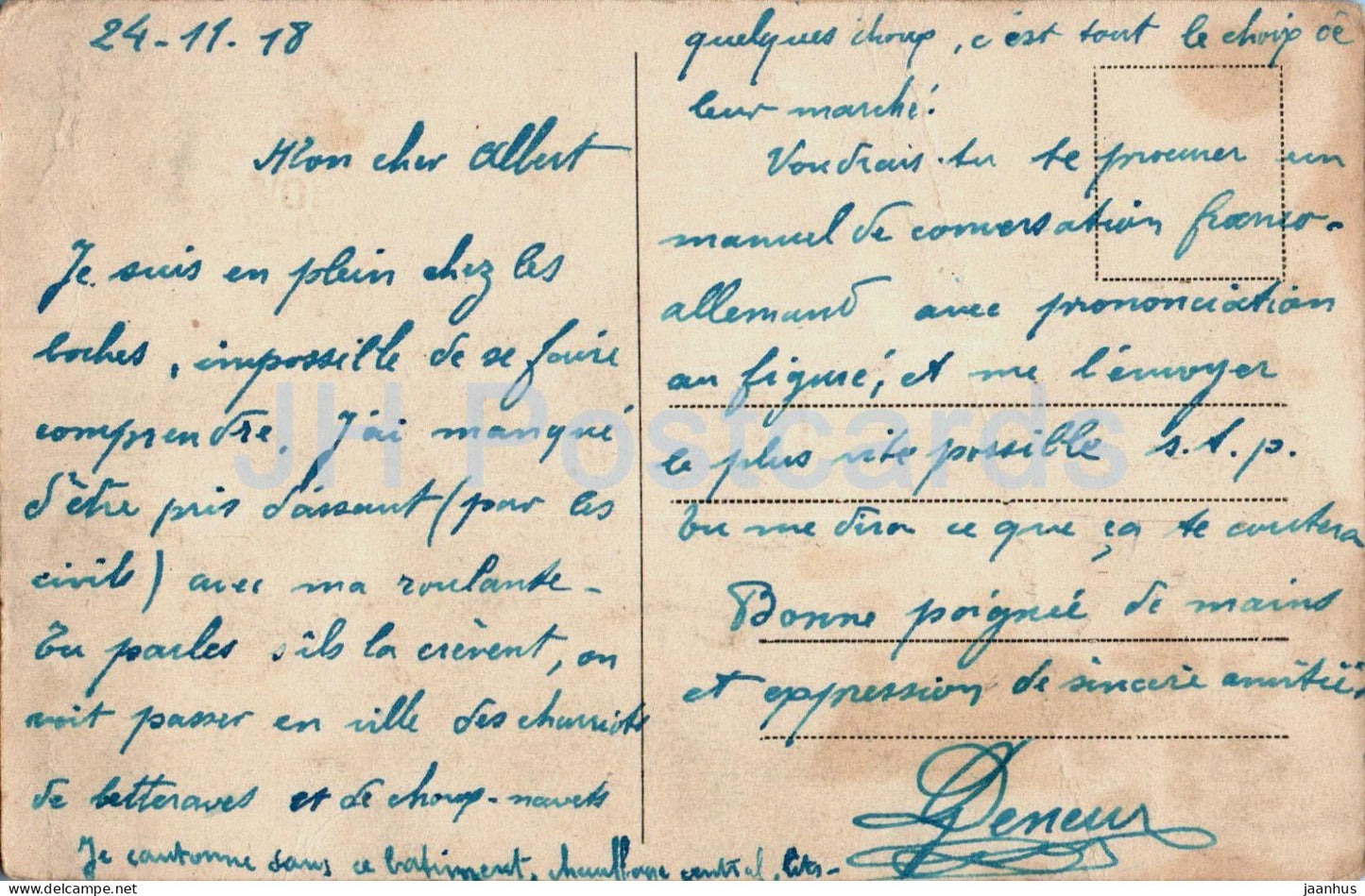 Volklingen - Gymnasium - school - old postcard - 1918 - Germany - used