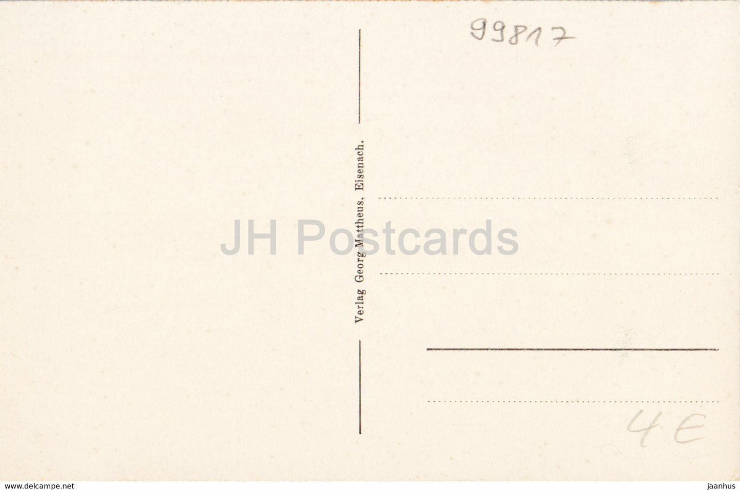 Eisenach - Wartburg von SW - carte postale ancienne - Allemagne - inutilisée