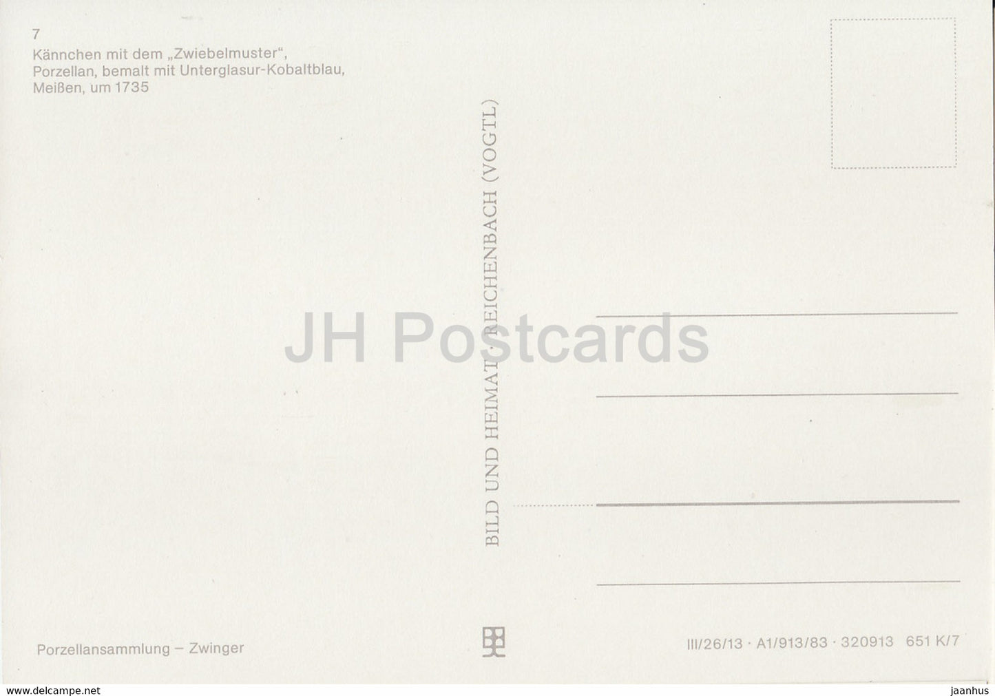 Kannchen mit dem Zwiebelmuster - porcelain - Porzelansammlung - Zwinger - DDR Germany - unused