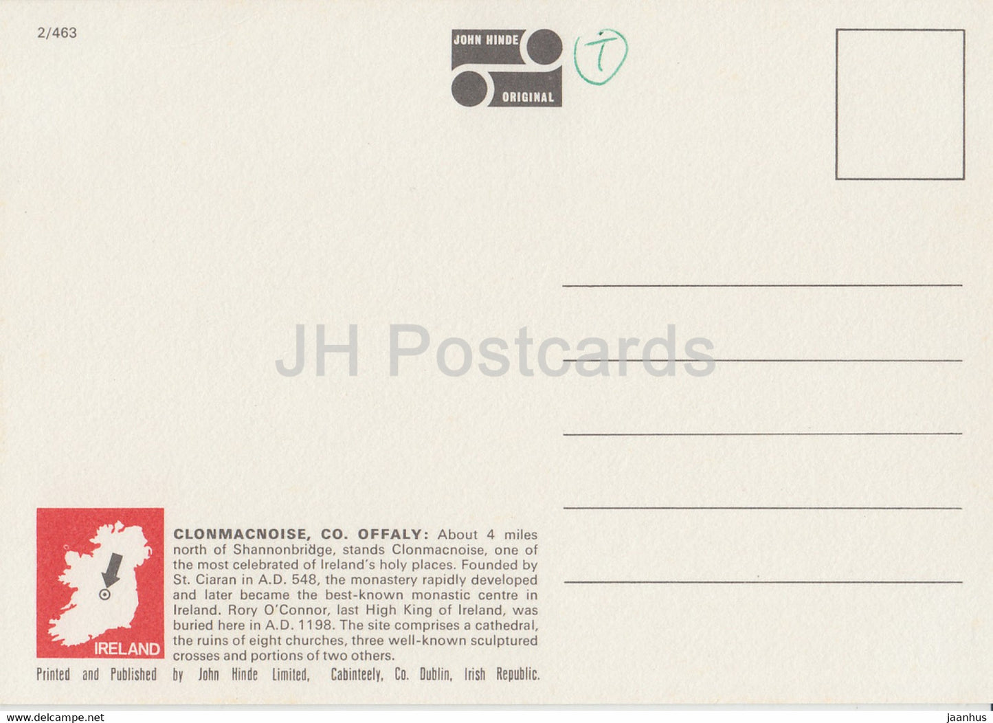 Clonmacnoise und River Shannon – Offlay – Irland – unbenutzt