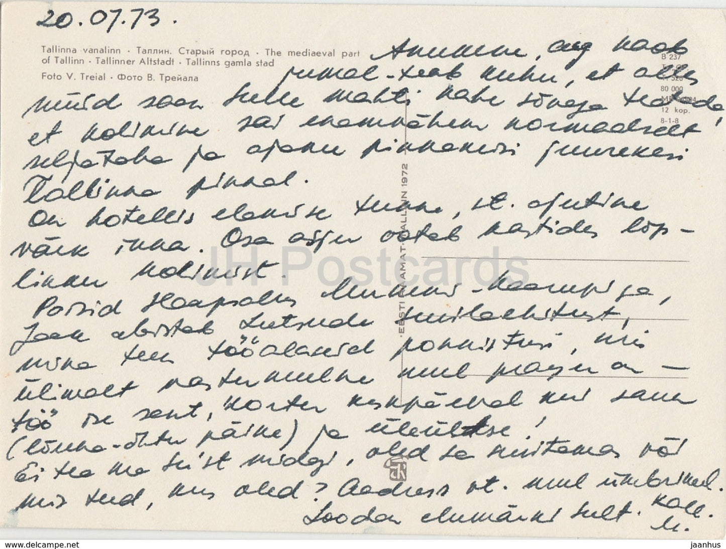 Tallinn - La partie médiévale de Tallinn - 1972 - Estonie URSS - d'occasion