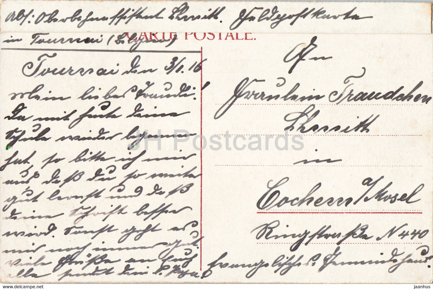 Anvers - Antwerpen - Musee Steen - museum - old postcard - 1916 - Belgium - used