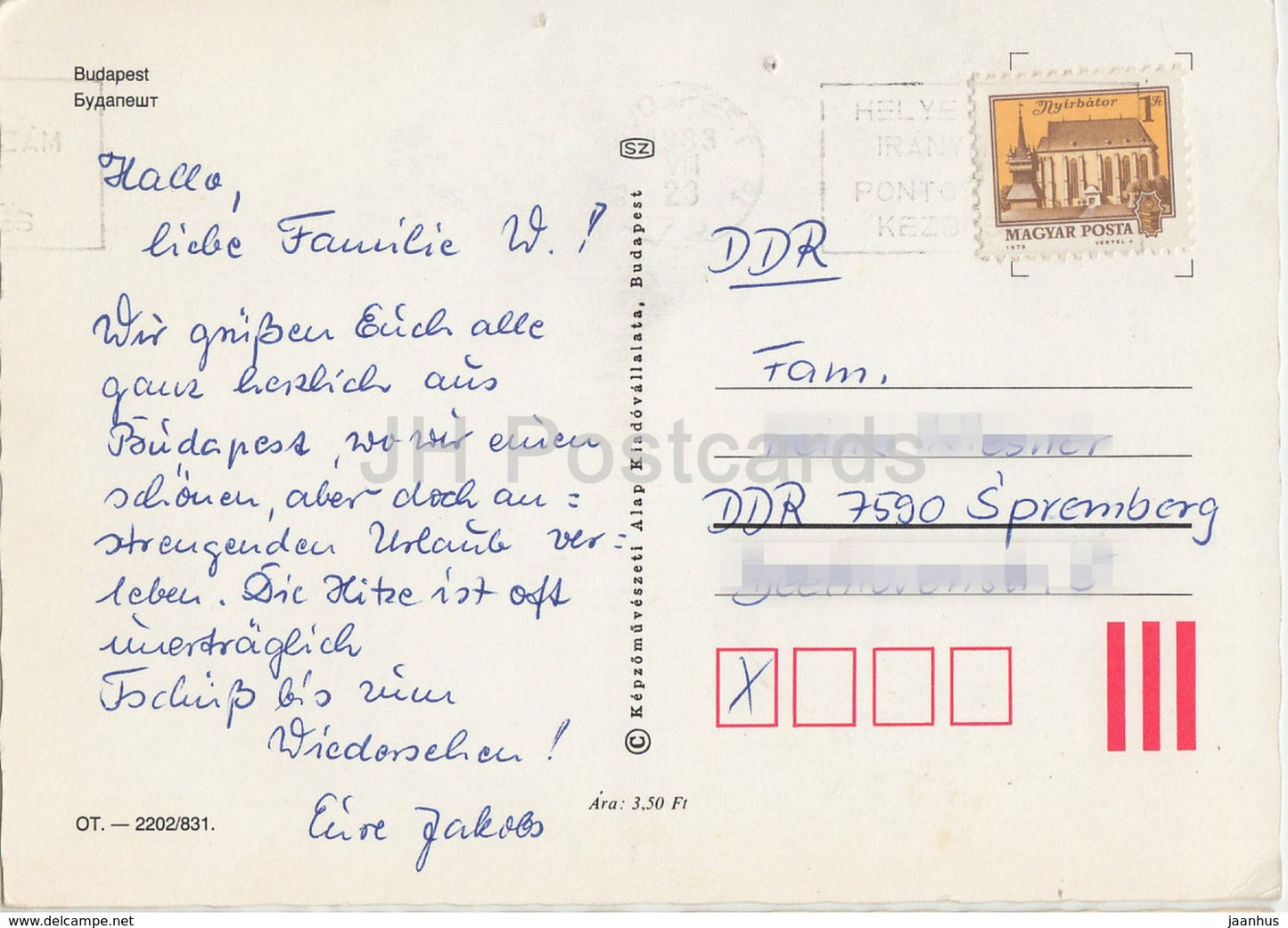 Budapest - cathédrale - bateau à passagers - bus Ikarus - multiview - Hongrie - occasion