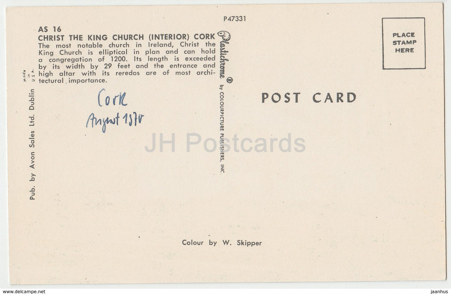 Cork - Christ The King Church - P47331 - 1970 - Ireland - used