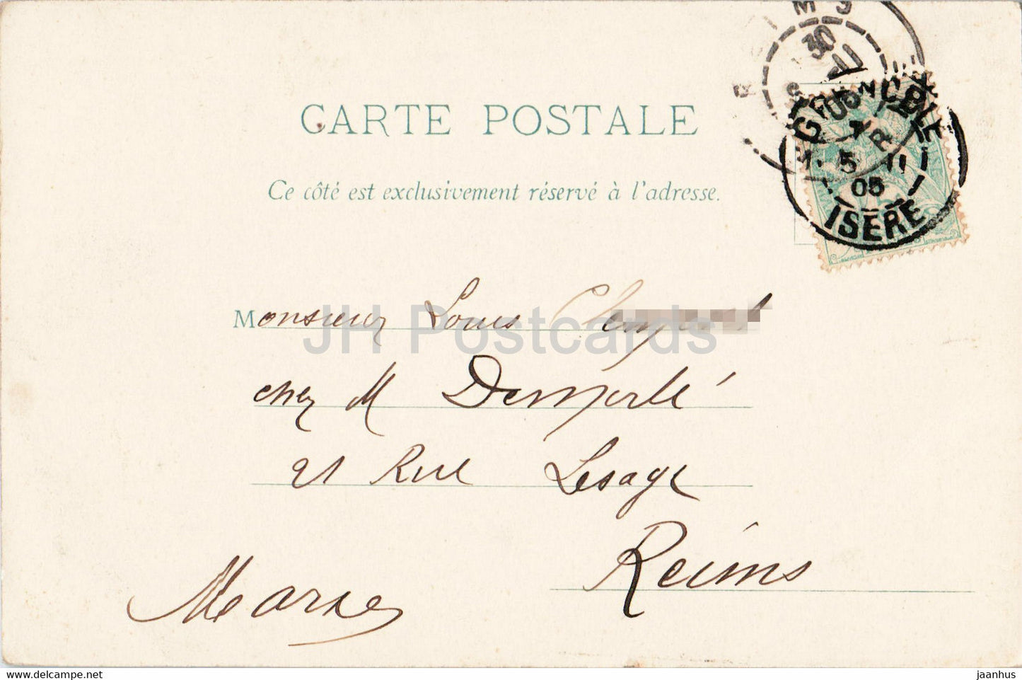 Grenoble - La Tronche et la Chaine des Alpes - old postcard - 1905 - France - used