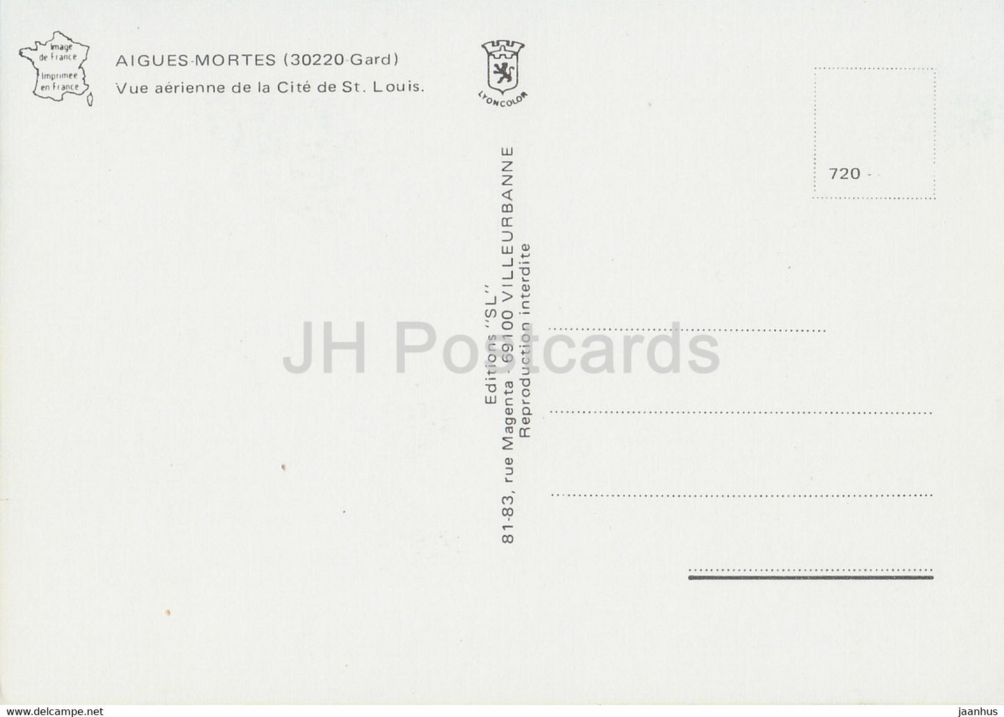 Aigues Mortes - Vue Aérienne de la Cité de St Louis - 30220 - France - inutilisé