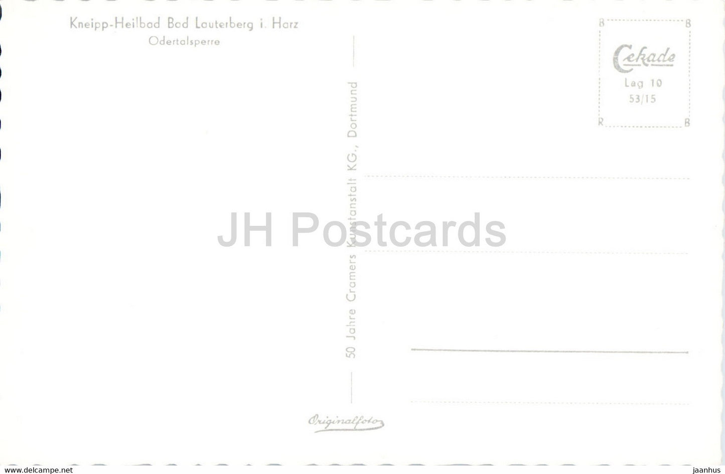 Kneipp Heilbad Lauterberf i Harz - Odertalsperre - old postcard - Germany - unused