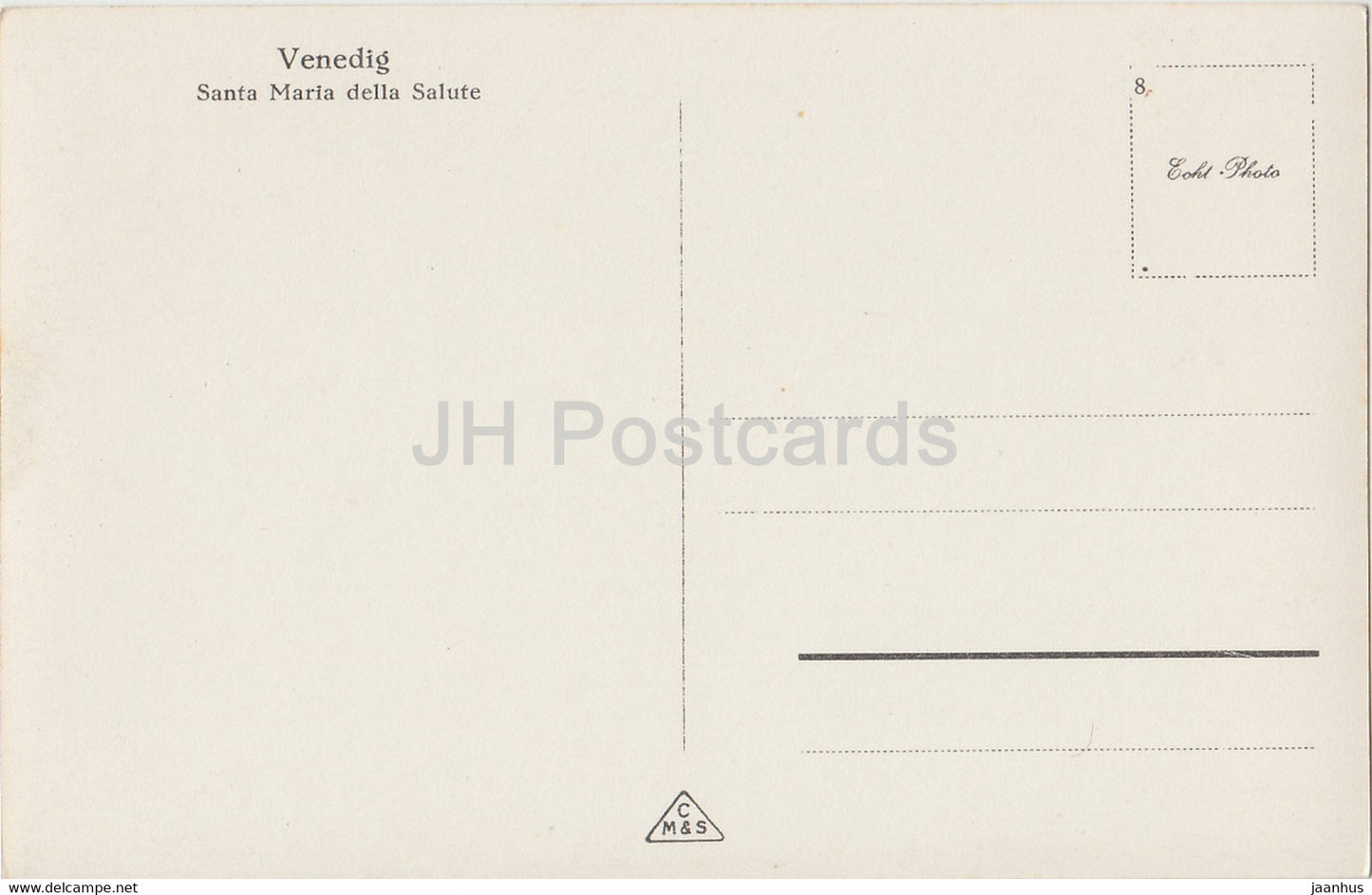 Venezia - Vendig - Venise - Santa Maria della Salute - 738 - carte postale ancienne - Italie - inutilisée