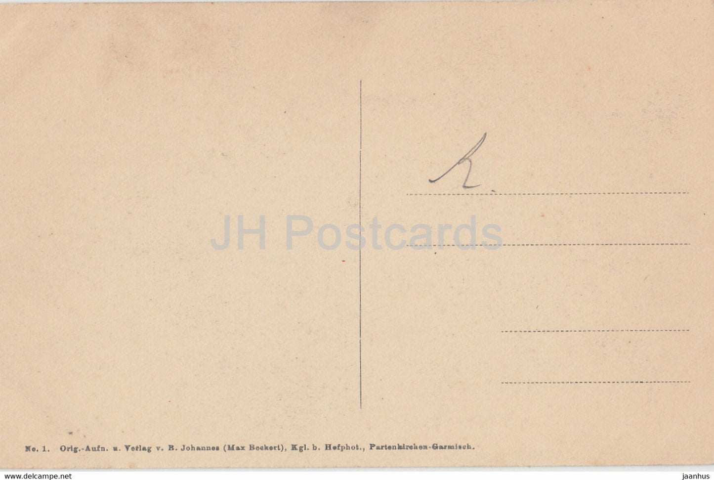 Partenkirchen mit Zugspitze - old postcard - 1910 - Germany - used