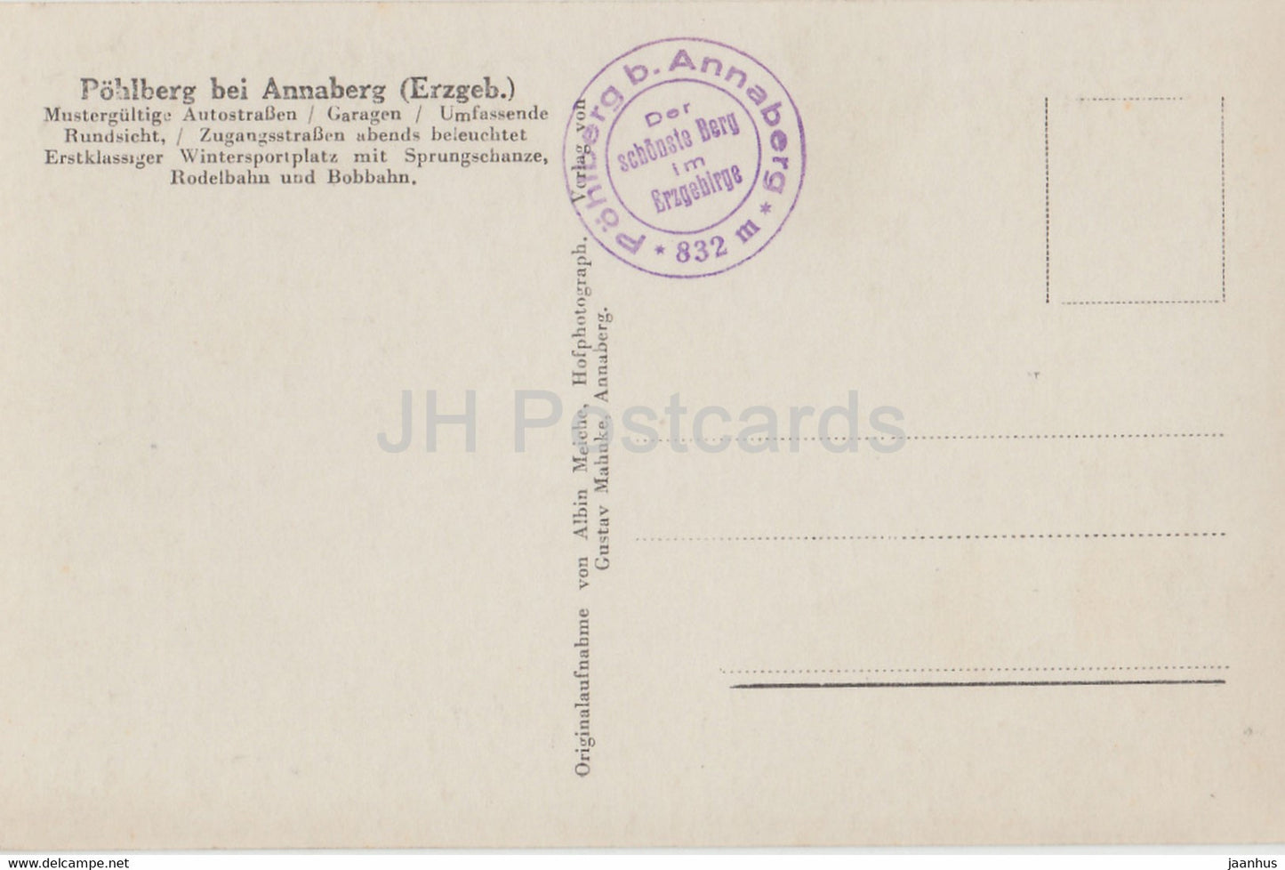 Pohlberg bei Annaberg - Erzgeb - old postcard - Germany - unused