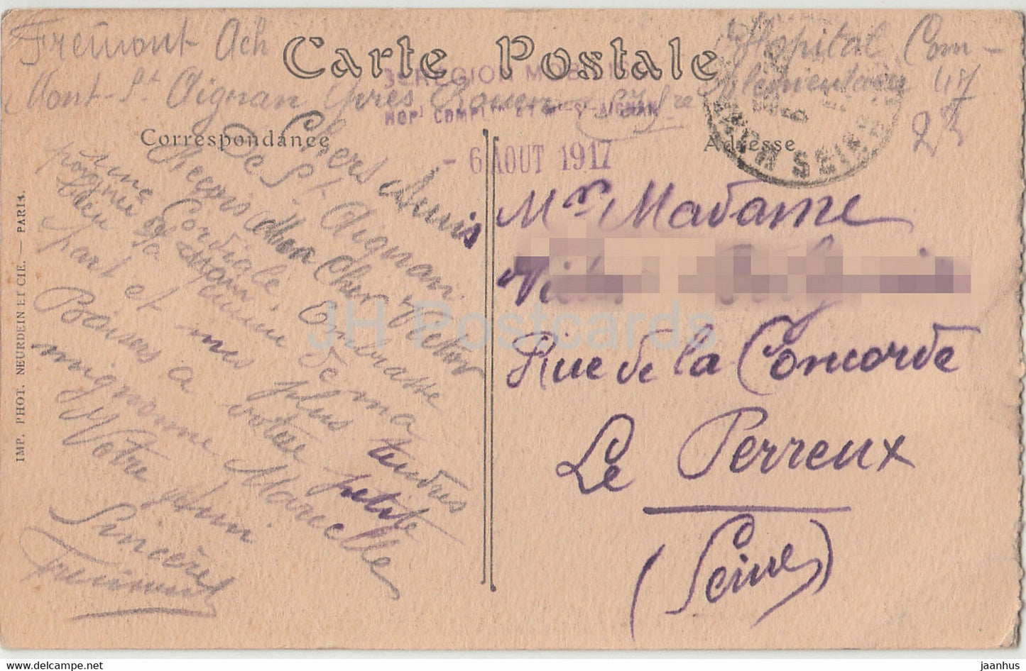 Cathédrale de Rouen - Tombeaux des Cardinaux d'Amboise - 7 - carte postale ancienne - 1917 - France - occasion