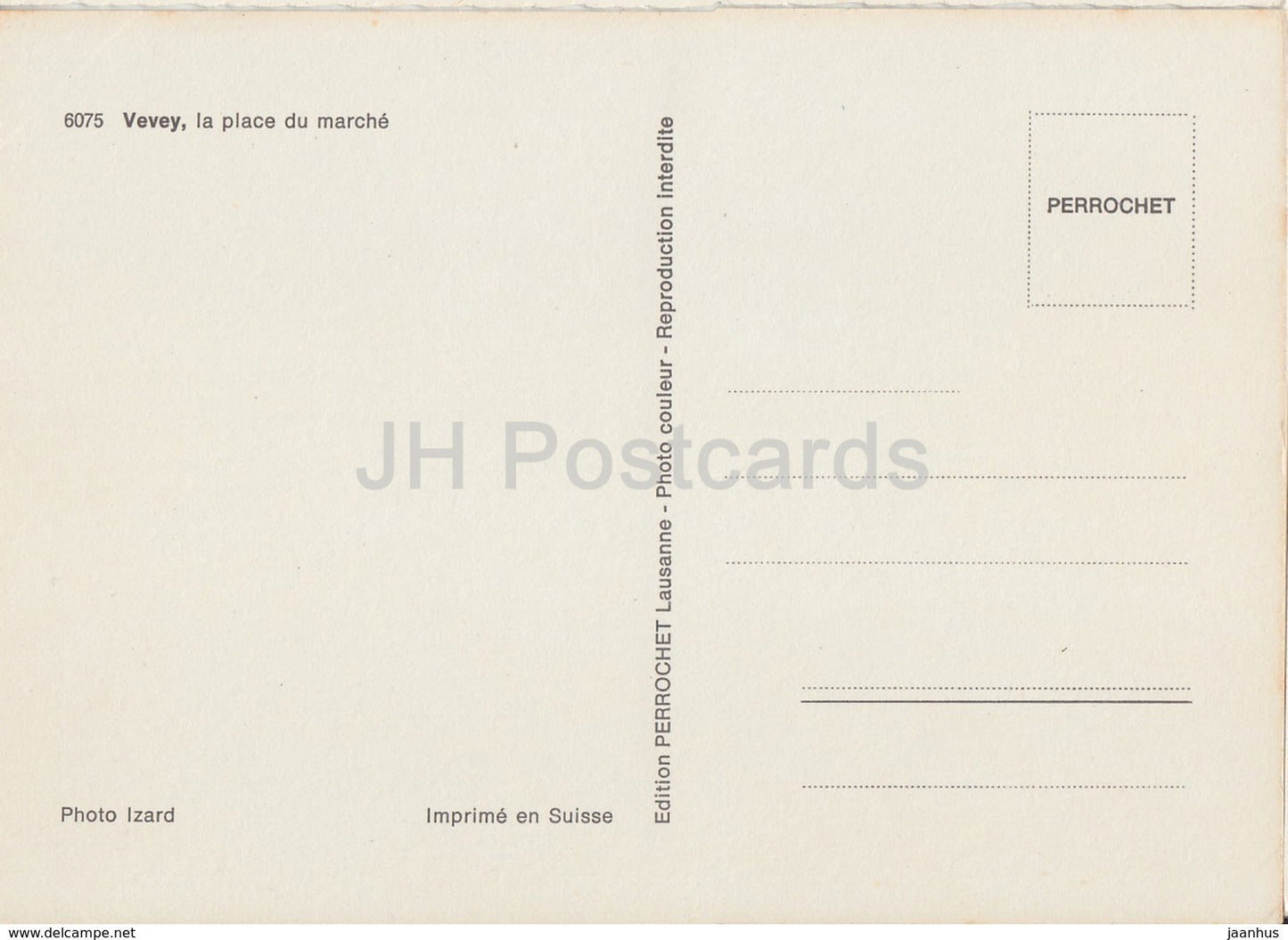 Vevey - La Place Du Marche - market square - 6075 - Switzerland - unused