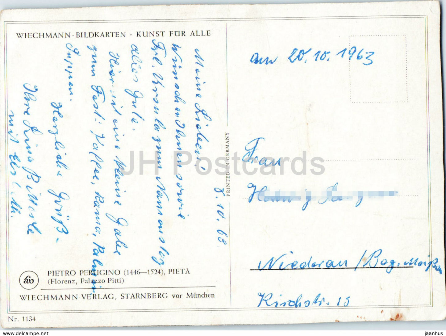 painting by Pietro Perugino - Pieta - Italian art - 1963 - Germany - used