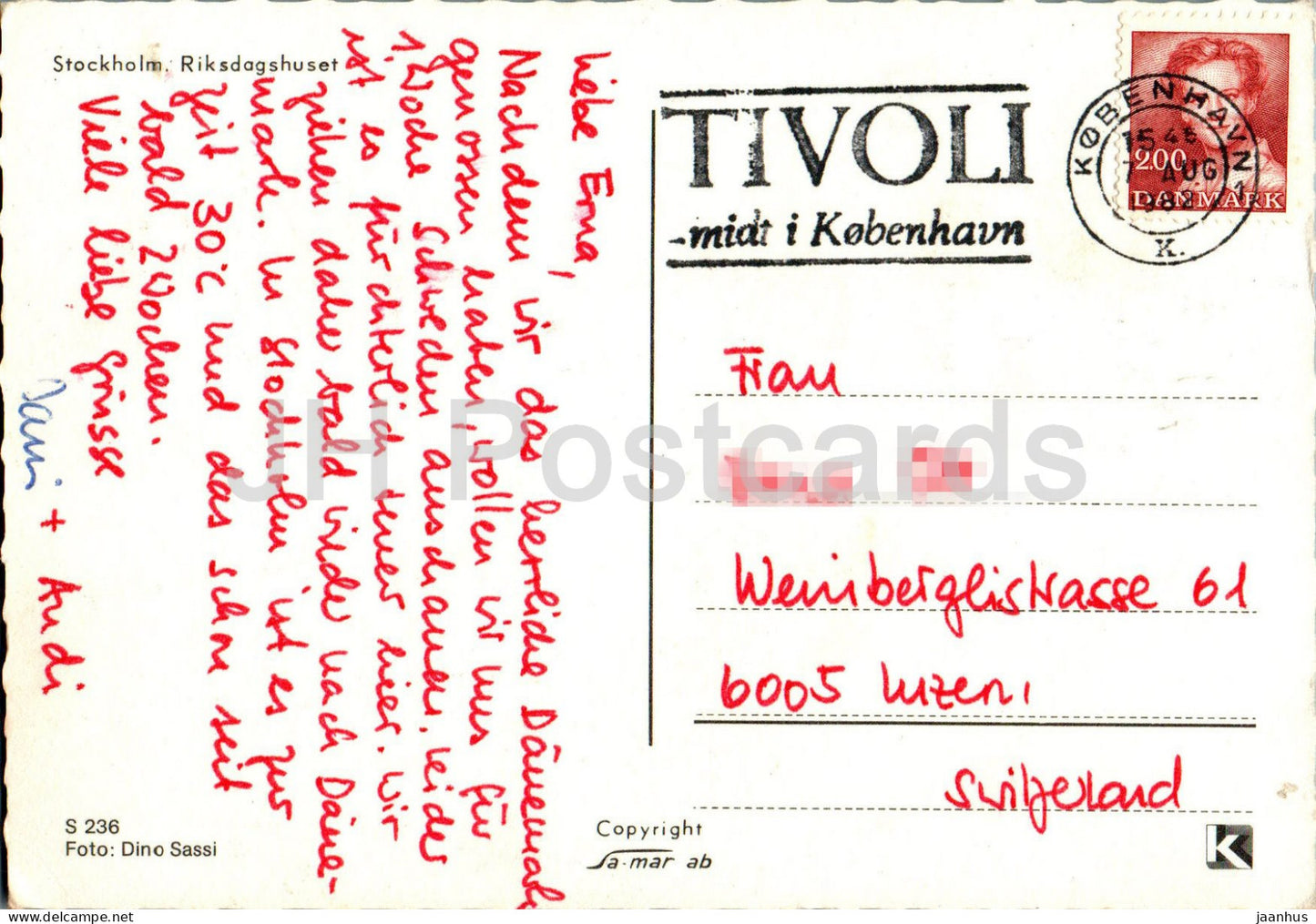 Stockholm - Riksdagshuset - boat - bridge - 236 - 1982 - Sweden - used