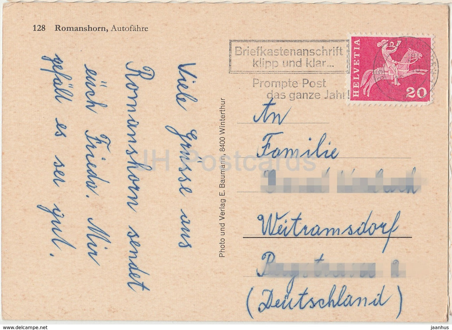 Romanshorn - Autofahre - barge - navire - voiture - 128 - Suisse - occasion