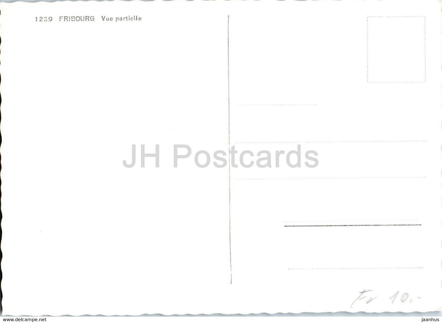 Fribourg - Vue partielle - 1239 - carte postale ancienne - Suisse - inutilisée