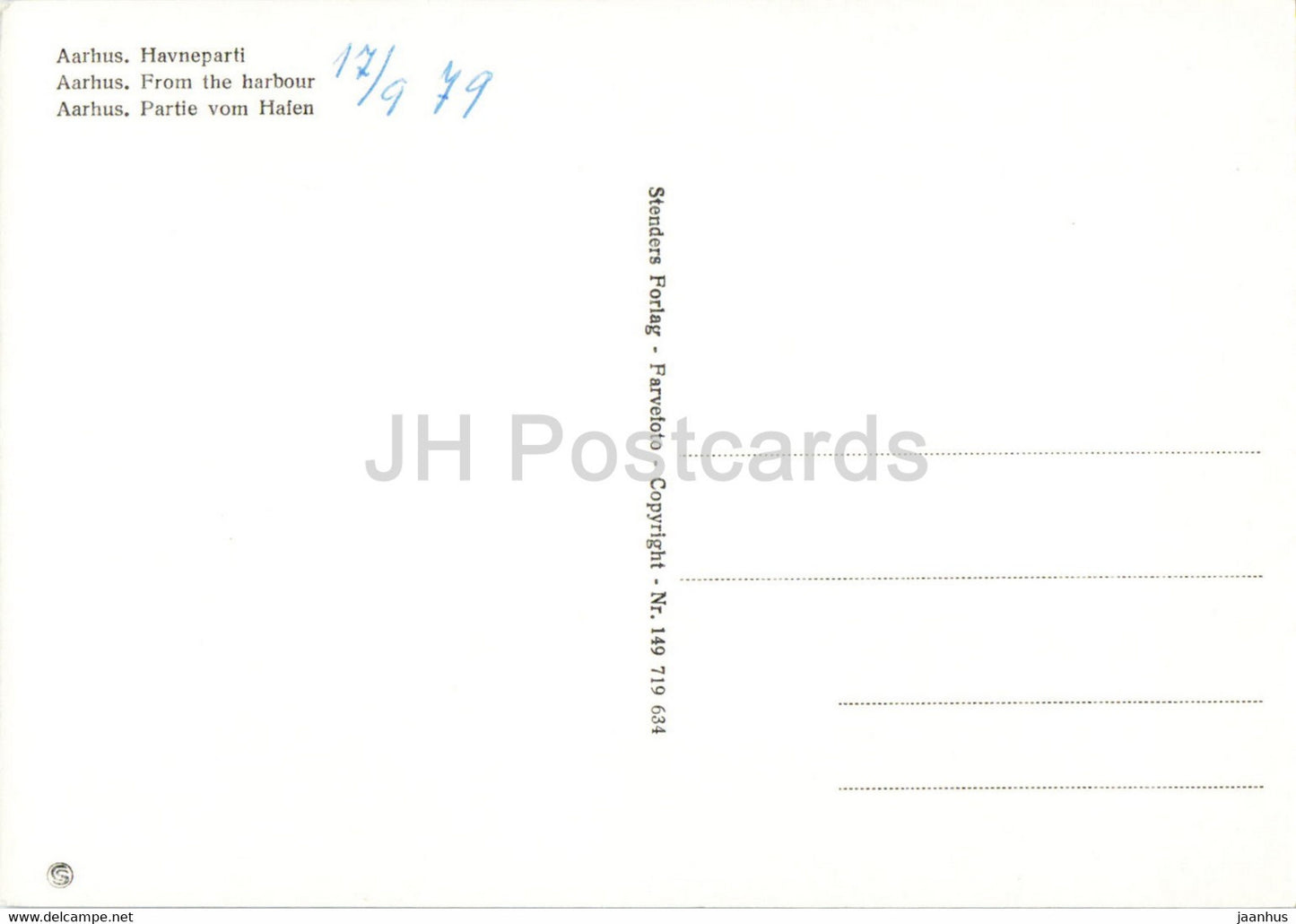 Aarhus – From the Harbor – Schiff – 1979 – Dänemark – gebraucht