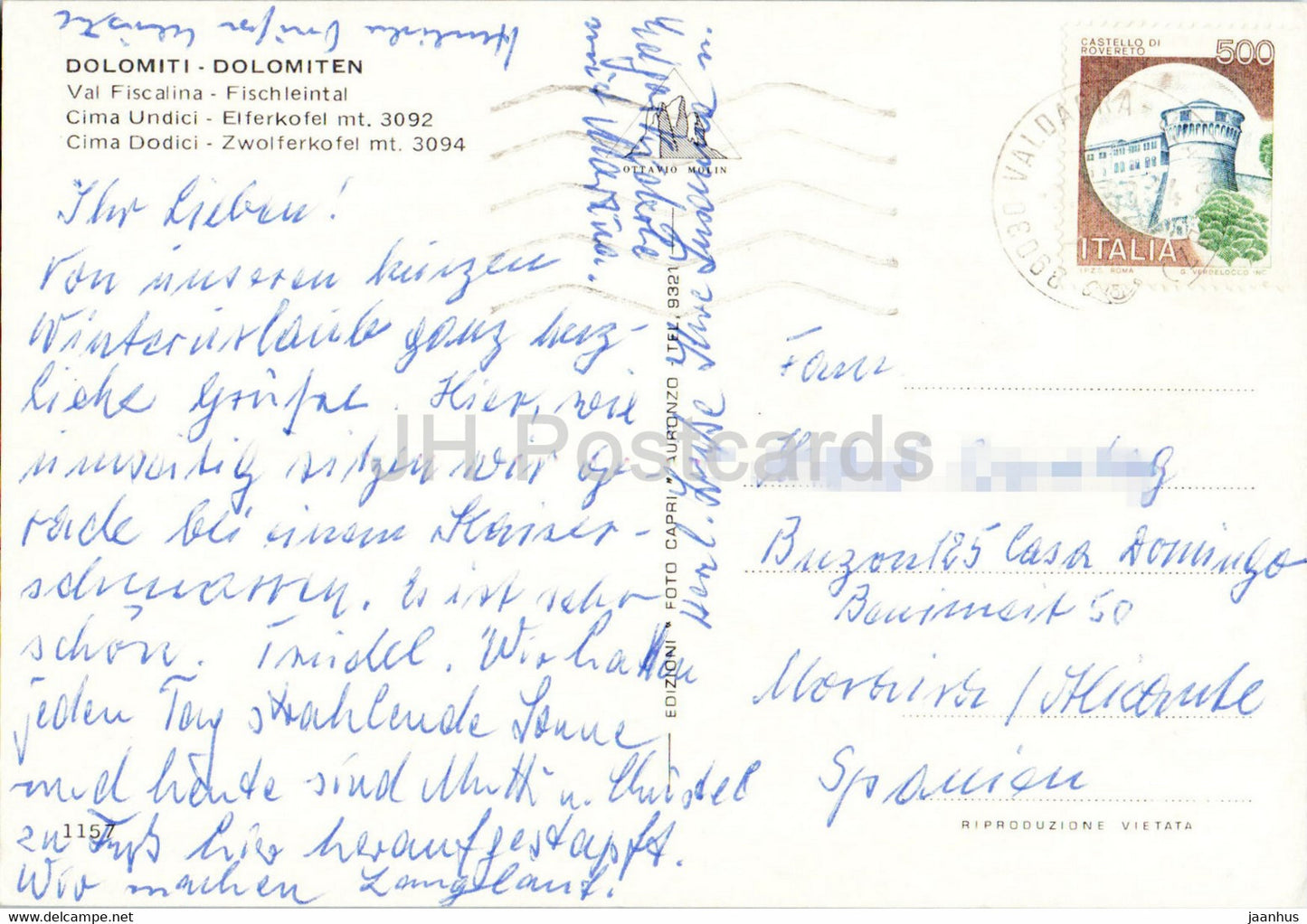 Dolomiti - Val Fiscalina - Fischleintal - Cima Undici - Eiferkofel - Cima Dodici - Zwolferkofel - 1157 - Italy - used