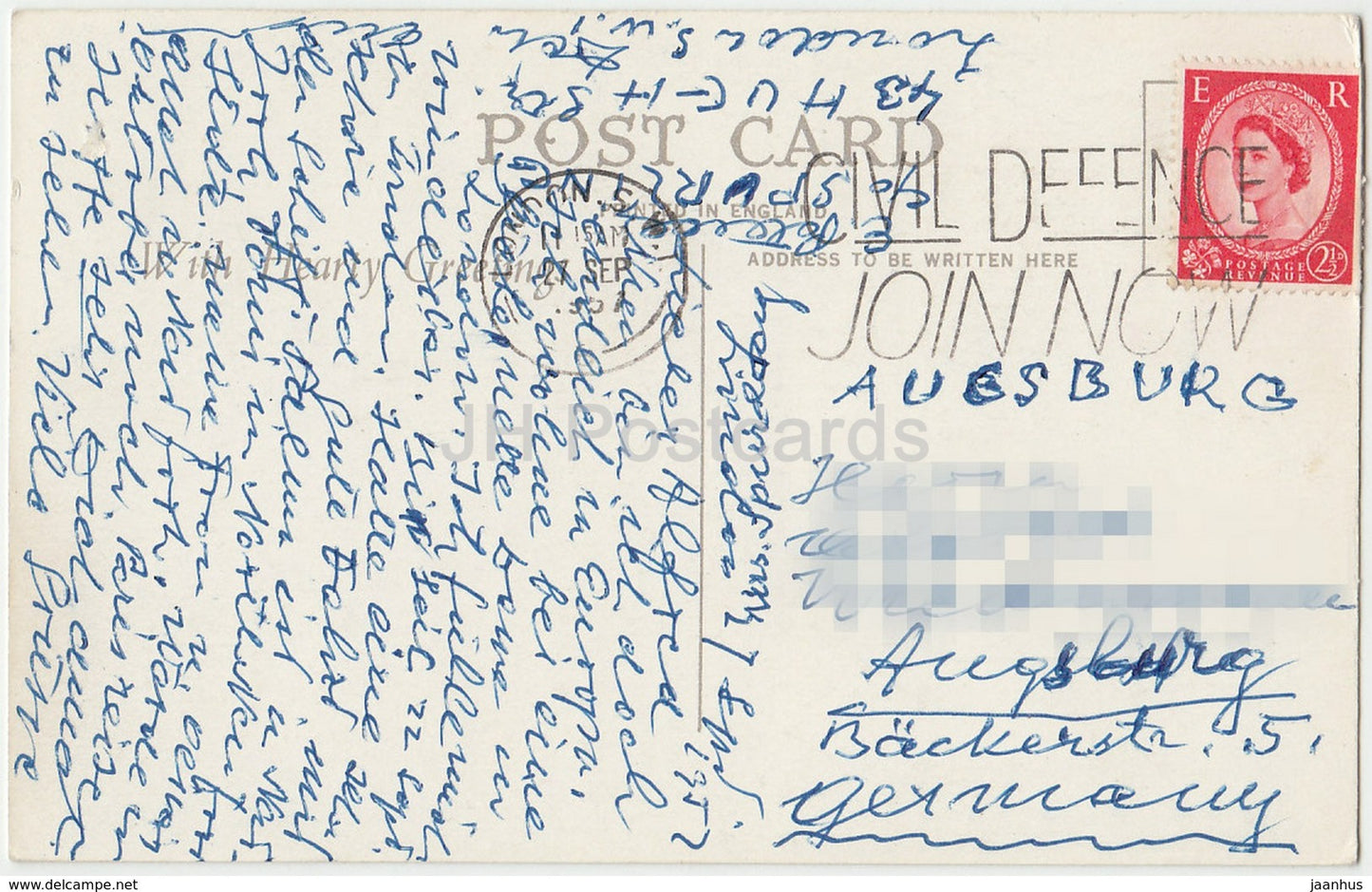 Londres - Place du Parlement et Chambres du Parlement - 742 - 1957 - Royaume-Uni - Angleterre - utilisé