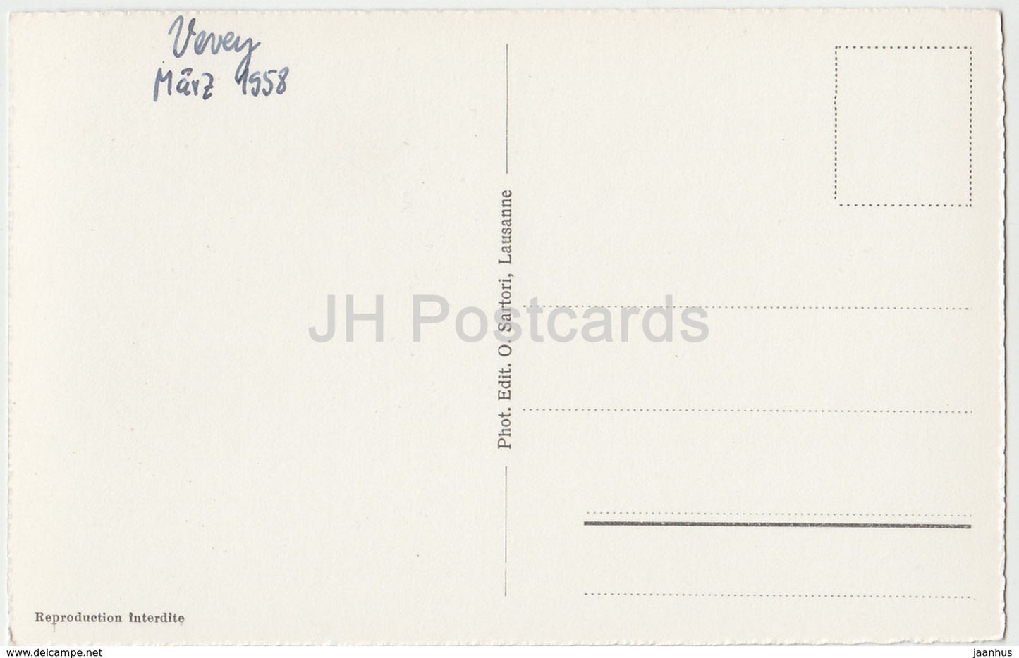 Vevey - Eglise St. Martin - 750 - Switzerland - 1958 - used
