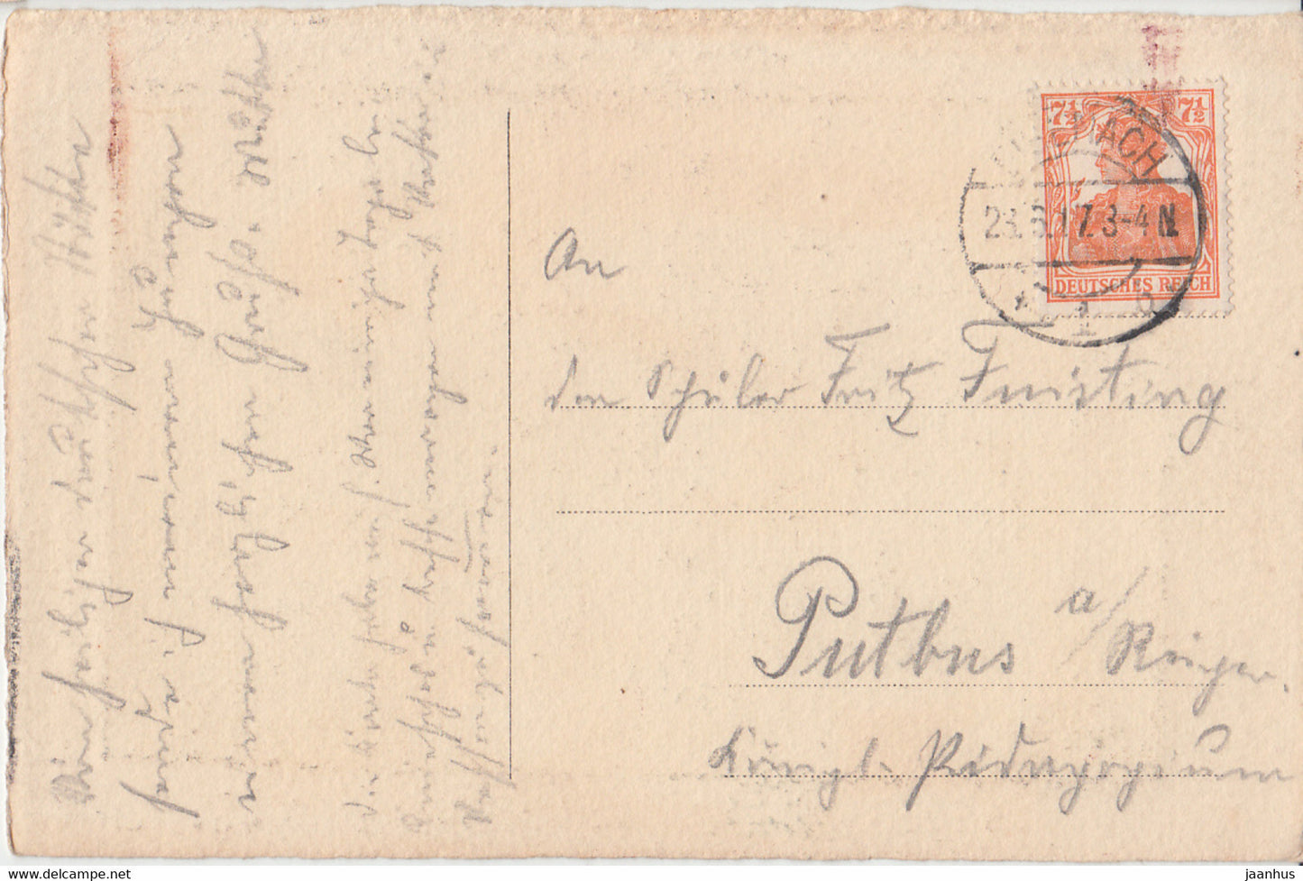 Wartburg - Sudwest - Carl Jander - castle - old postcard - 1917 - Germany - used