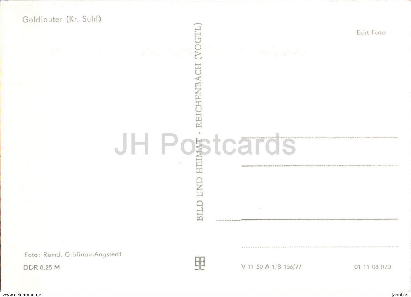 Goldlauter - Kr Suhl - Thur - Germany DDR - unused