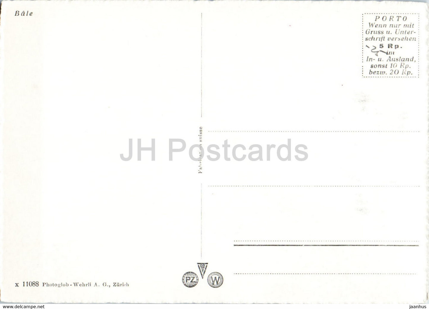 Basel - boat - 11088 - old postcard - Switzerland - unused