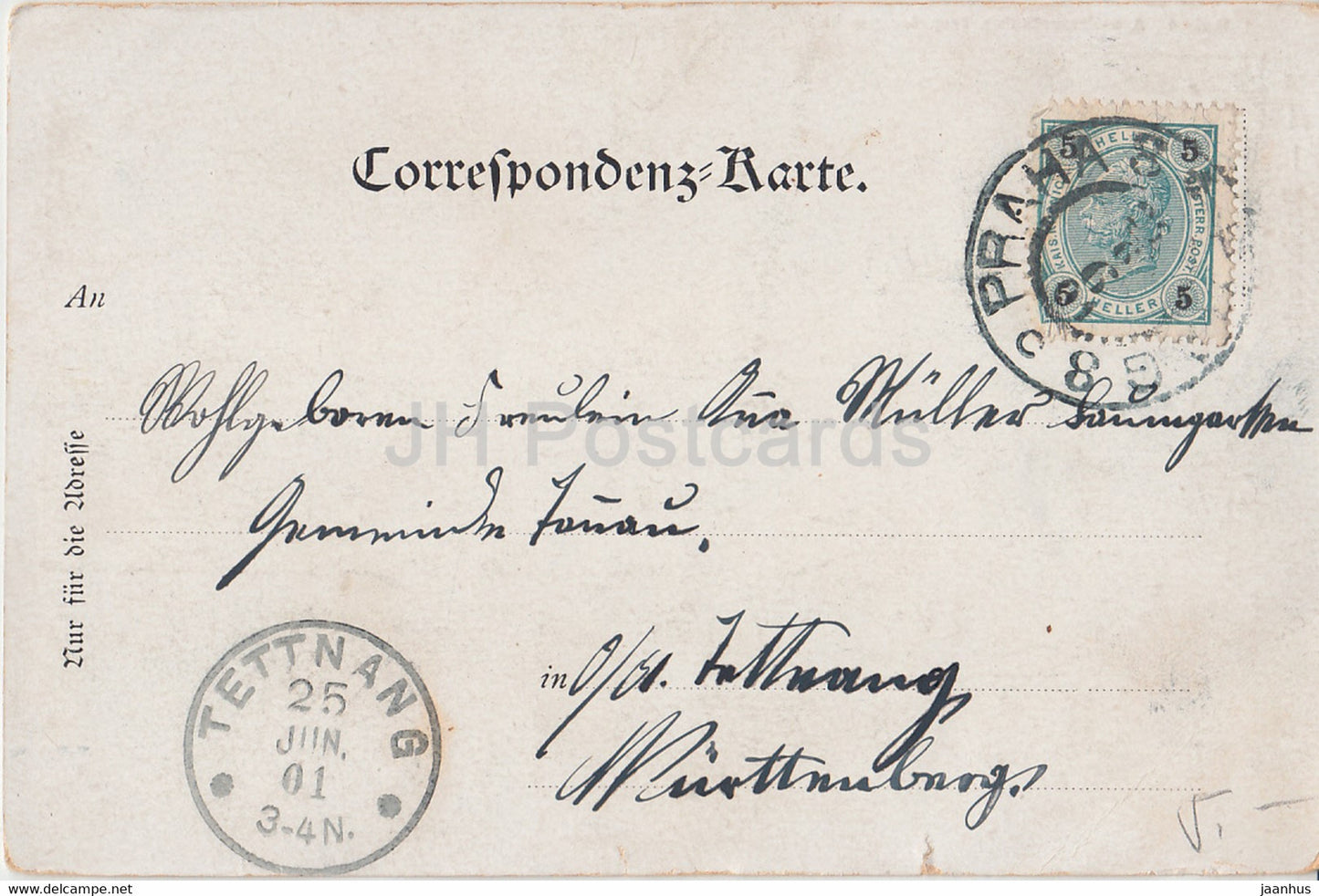 Praha - Prague - Prag - Petrinwarte - Serie 4 - old postcard - 1901 - Czech Republic - used