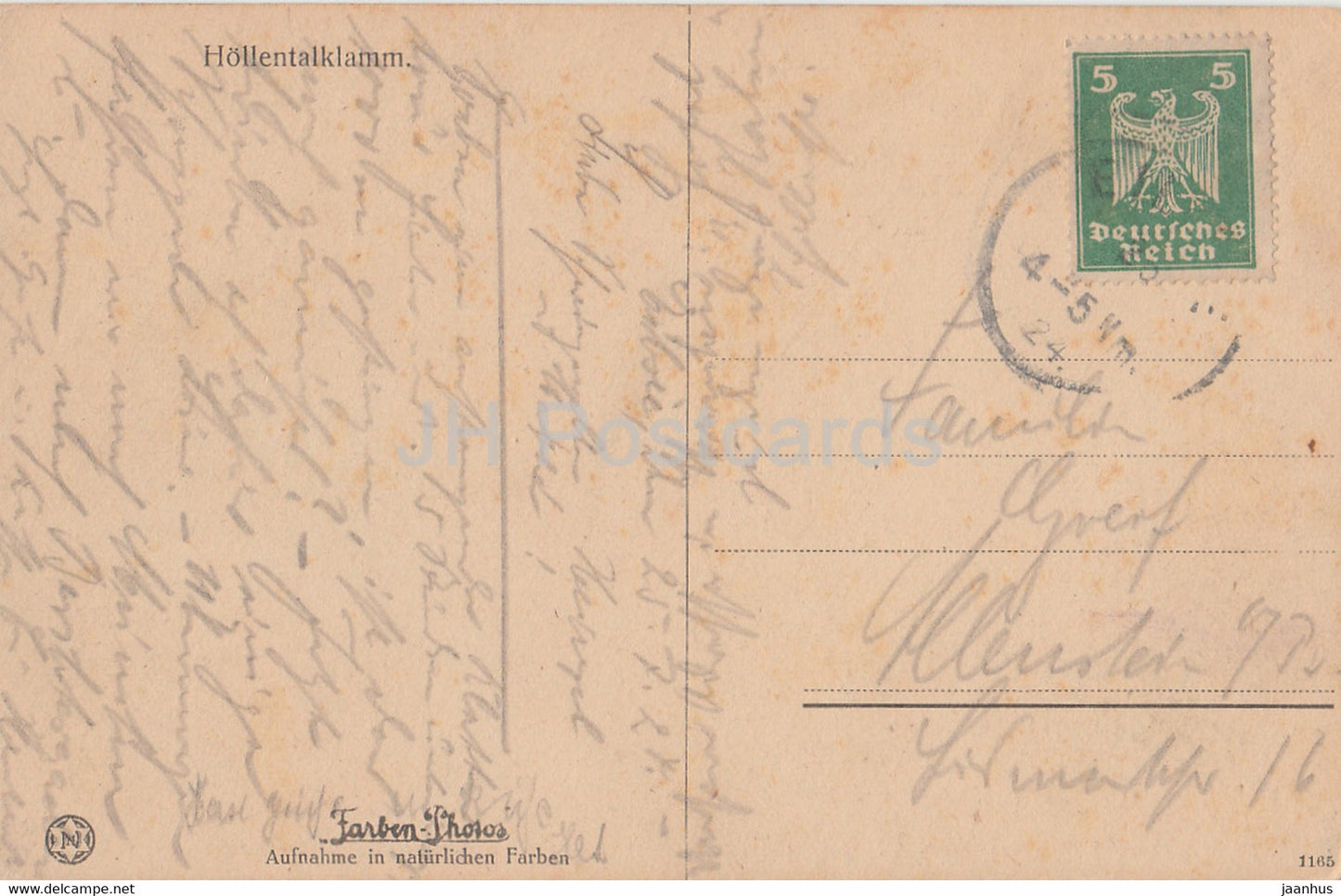 Hollentalklamm - old postcard - Germany - used
