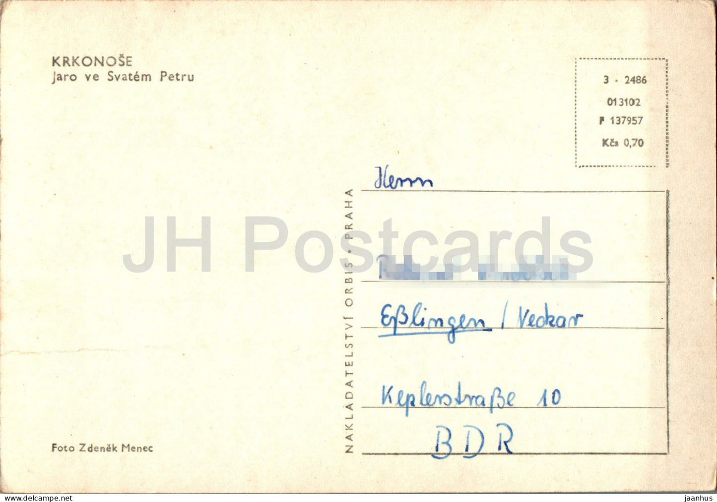 Krkonose - Jaro ve Svatem Petru - Spring in Saint Peter - Czech Repubic - Czechoslovakia - used