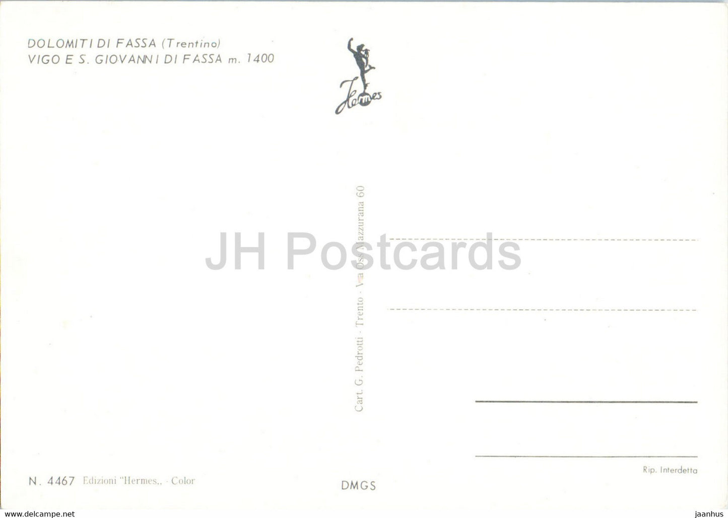 Dolomiti di Fassa - Vigo E S Giovanni di Fassa - 4467 - Italy - unused